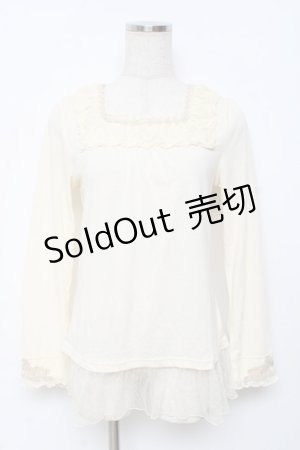 画像: axes femme / モチーフレース付インナープルオーバー M 生成り Y-25-11-22-078-AX-TO-SZ-ZY