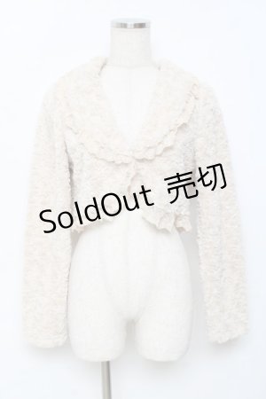 画像: axes femme / パール付フェイクファーボレロ M 生成り Y-25-11-22-079-AX-TO-SZ-ZY