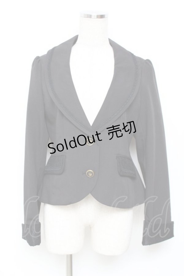 画像1: axes femme / バックレースアップジャケット M 黒 Y-25-11-22-080-AX-JA-SZ-ZY (1)