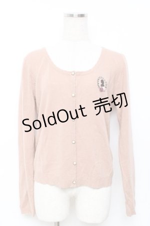 画像: axes femme / フレーム刺繍入りカーディガン M アワピンク Y-25-11-22-085-AX-TO-SZ-ZY