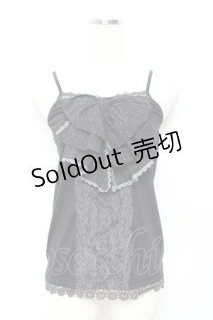 画像: axes femme / BIGリボンキャミ M 黒 Y-25-11-22-087-AX-TO-SZ-ZS