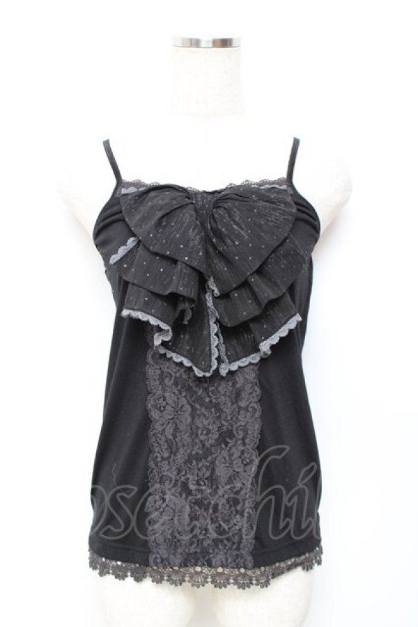 axes femme / BIGリボンキャミ M 黒 Y-25-11-22-087-AX-TO-SZ-ZY