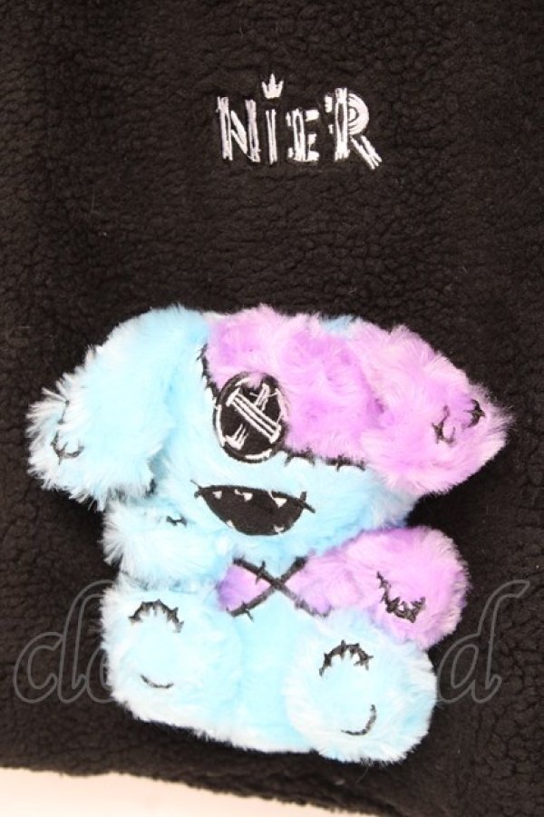 画像3: NieR Clothing / ぬいぐるみONEくんトートバッグ  黒 Y-25-11-22-015-PU-BG-SZ-ZT487 (3)