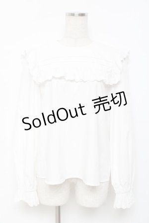 画像: Ank Rouge / スクエア襟ブラウス  白 Y-25-11-22-097-CA-BL-SZ-ZY