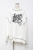 画像1: TRAVAS TOKYO / 発砲プリントオーバーステッチプルオーバー F ホワイト Y-25-11-22-099-PU-TO-SZ-ZY (1)