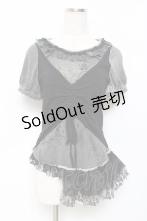 画像: GRAMM / ビスチェレイヤード風ptカットソー  グレー Y-25-11-22-105-HN-TO-SZ-ZY