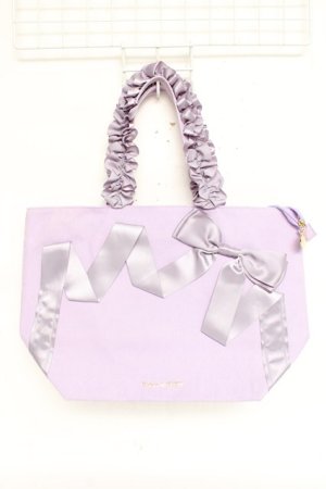 画像: Maison de FLEUR / Maison de FLEUR×Misako Aoki/Mリボンキャンバストートバッグ  ラベンダー Y-25-11-22-018-LO-BG-SZ-ZY