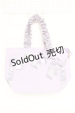 画像: Maison de FLEUR / Maison de FLEUR×Misako Aoki/Mリボンキャンバストートバッグ  ラベンダー Y-25-11-22-018-LO-BG-SZ-ZY