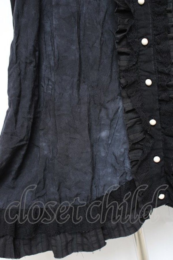 画像4: GRAMM / プリントシャツワンピース  黒 Y-25-11-22-109-HN-OP-SZ-ZY (4)