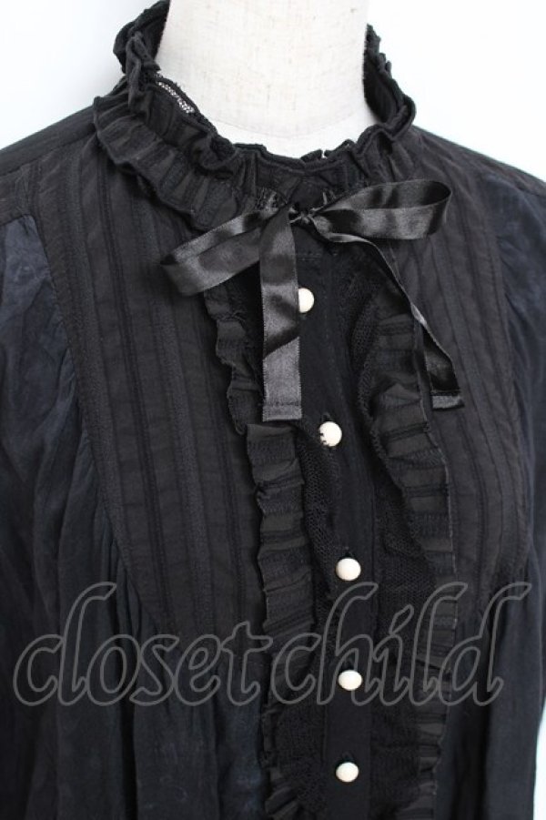 画像5: GRAMM / プリントシャツワンピース  黒 Y-25-11-22-109-HN-OP-SZ-ZY (5)