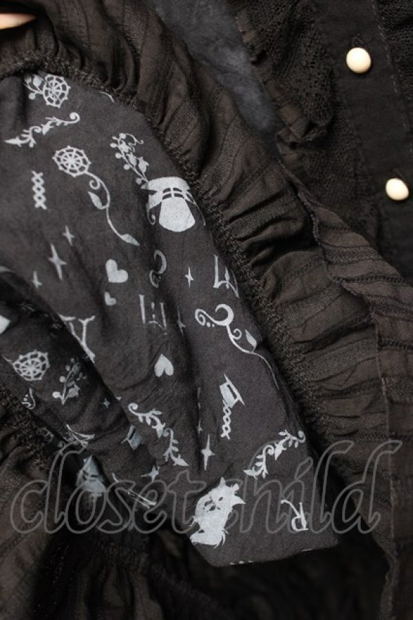 画像6: GRAMM / プリントシャツワンピース  黒 Y-25-11-22-109-HN-OP-SZ-ZY (6)