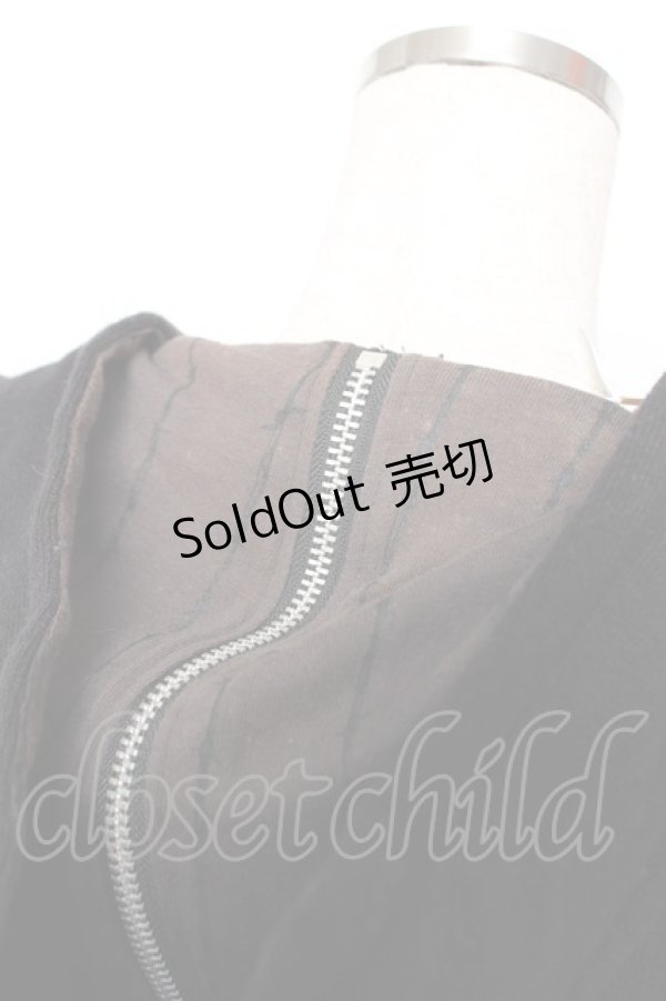 画像3: Sixh / 安ピン刺繍ニットフードパーカー  黒 Y-25-11-22-117-HN-TO-SZ-ZY (3)