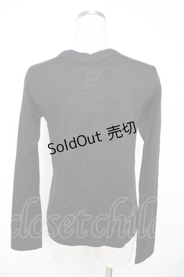 画像2: PEACE NOW / レースアップpt入りニットソー M 黒 Y-25-11-22-118-PU-TO-SZ-ZY (2)