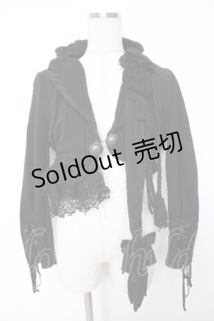 画像: GRAMM / グローブデザインレースフリルボレロ  黒 Y-25-11-22-119-HN-TO-SZ-ZY