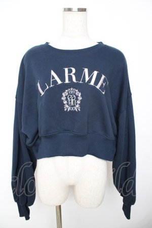 画像: evelyn / ロゴスウェット  紺 Y-25-11-22-124-LO-TO-SZ-ZY