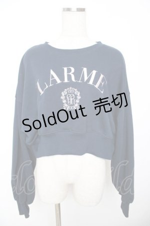 画像: evelyn / ロゴスウェット  紺 Y-25-11-22-124-LO-TO-SZ-ZS