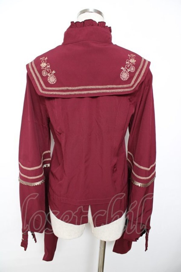 画像2: Desoro Works / 琉球浪漫物語着物袖ぶらうす  ワイン Y-25-11-22-128-GO-BL-SZ-OS (2)