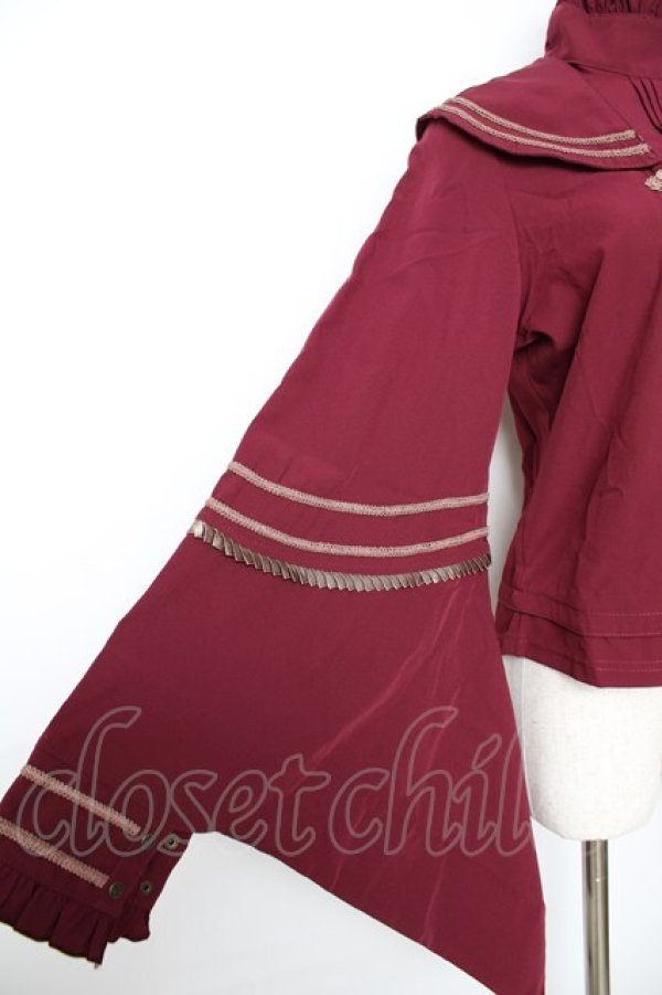 画像3: Desoro Works / 琉球浪漫物語着物袖ぶらうす  ワイン Y-25-11-22-128-GO-BL-SZ-OS (3)