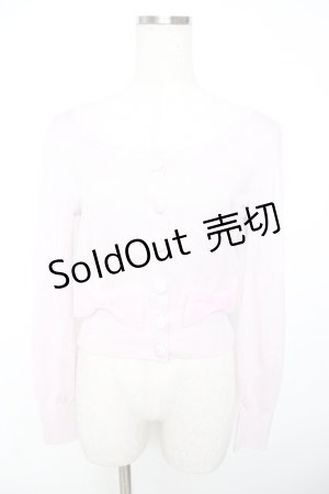 画像: Emily Temple cute / ラメ混オーガンジーリボンカーディガン  ピンク Y-25-11-22-129-ET-TO-SZ-ZY