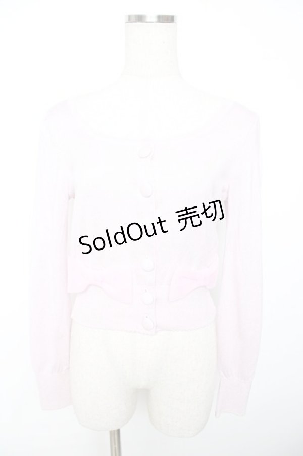 画像1: Emily Temple cute / ラメ混オーガンジーリボンカーディガン  ピンク Y-25-11-22-129-ET-TO-SZ-ZY (1)