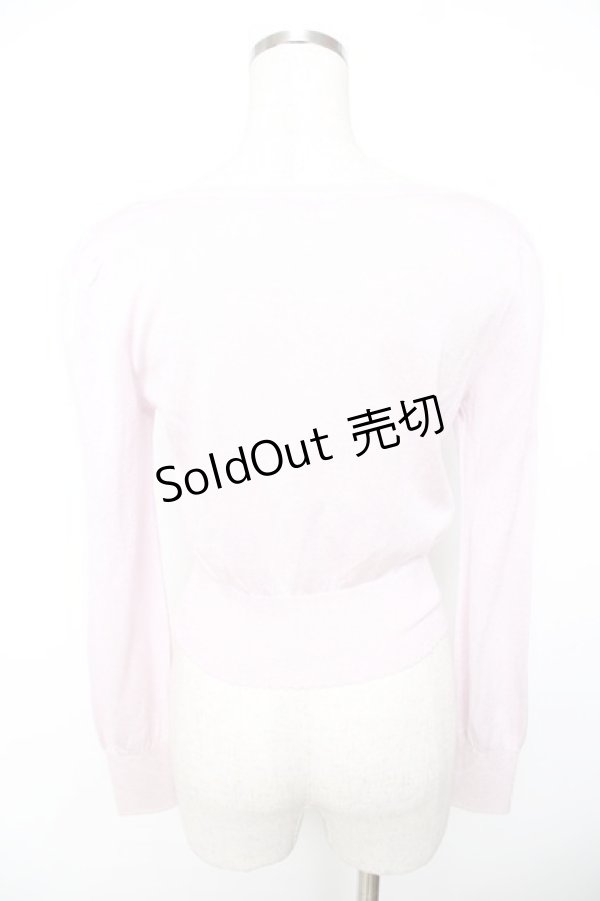 画像2: Emily Temple cute / ラメ混オーガンジーリボンカーディガン  ピンク Y-25-11-22-129-ET-TO-SZ-ZY (2)