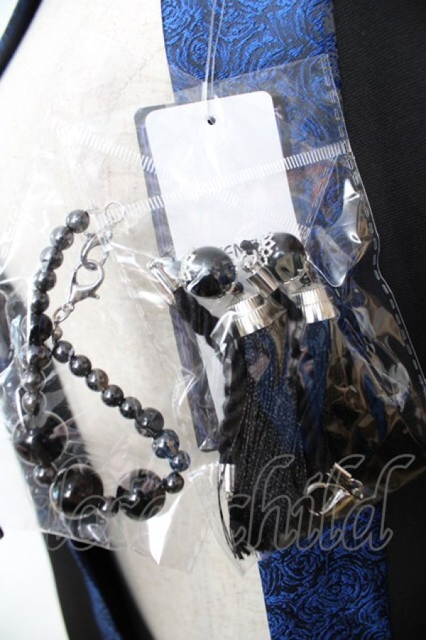 画像4: rezen / タッセル付きジャガード切替羽織  黒 Y-25-11-22-134-LO-TO-SZ-ZY (4)