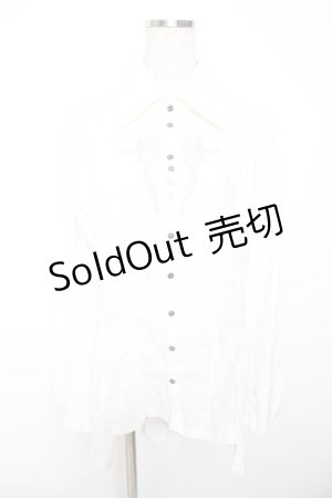 画像: Ozz Croce / 刺繍入り燕尾ブラウス  白 Y-25-11-22-136-OO-BL-SZ-ZY