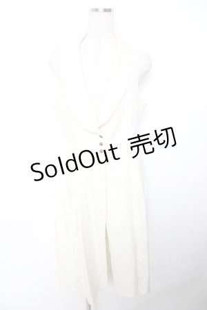 画像: axes femme / ジレ風ロングベスト F 生成り Y-25-11-22-141-AX-TO-SZ-ZI