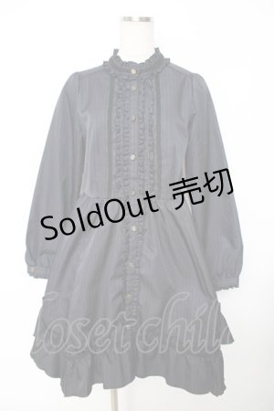 画像: axes femme / イレヘムシャツワンピース  紺 Y-25-11-22-158-AX-OP-SZ-ZY