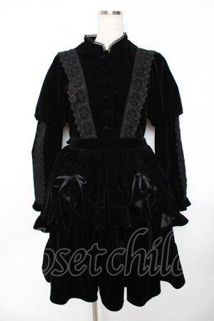 画像: axes femme kawaii / ベルベットドールワンピース M 黒 Y-25-11-22-159-AX-OP-SZ-ZY