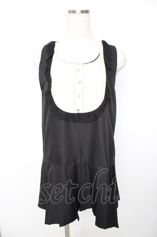 画像1: axes femme / ローウエストブロッキングワンピース  黒 Y-25-11-22-163-AX-OP-SZ-ZI (1)