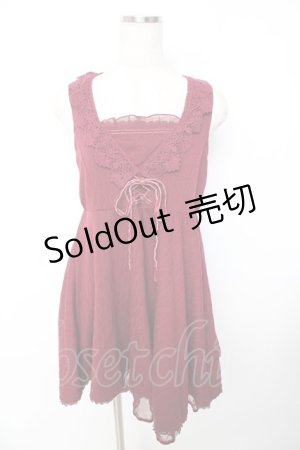 画像: axes femme / ウエストレースアップワンピース M ワイン Y-25-11-22-168-AX-OP-SZ-ZI