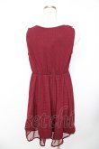 画像2: axes femme / ウエストレースアップワンピース M ワイン Y-25-11-22-168-AX-OP-SZ-ZI (2)
