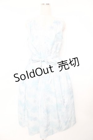 画像: axes femme / トゥインクルスノー柄ワンピース F サックス Y-25-11-22-172-AX-OP-SZ-ZY