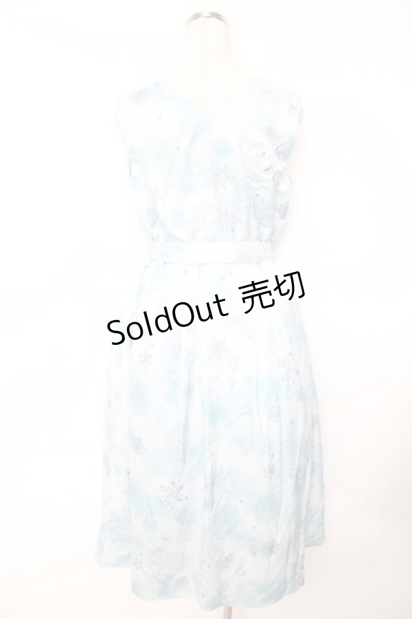 画像3: axes femme / トゥインクルスノー柄ワンピース F サックス Y-25-11-22-172-AX-OP-SZ-ZY (3)