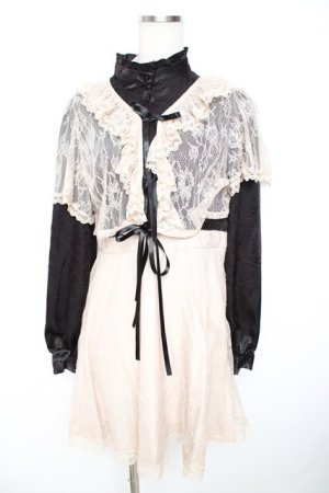 画像: Bubbles / レース切替ワンピース  黒 Y-25-11-22-188-CA-OP-SZ-ZY