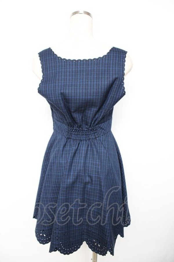 画像2: Secret Honey / スカラップワンピース 2 紺 Y-25-11-22-196-CA-OP-SZ-ZY (2)