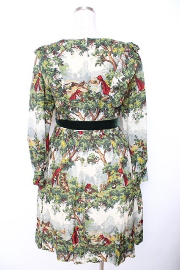 画像2: Jane Marple / To the forestのフラッフィードレス  グリーン Y-25-11-22-198-JM-OP-SZ-ZY (2)