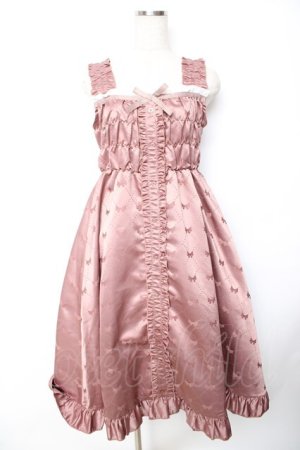 画像: Cherirulu Chocola / TT*MINリボンジャンパースカート S 淡桃 Y-25-11-22-202-LO-OP-SZ-ZY