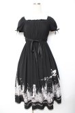 Moi-meme-Moitie / サイレントムーンワンピース（ミディアム丈） 黒×白