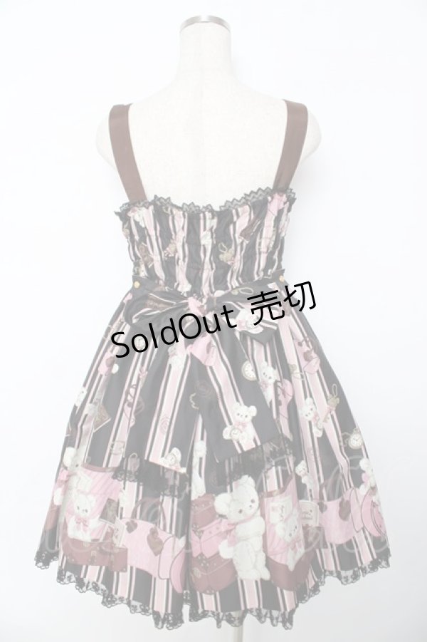 画像2: Angelic Pretty / Travelくまちゃんベルトジャンパースカート  黒 Y-25-11-22-209-AP-OP-SZ-ZS (2)