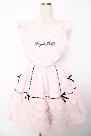 画像: Angelic Pretty / Heart胸あて付スカート  ピンク Y-25-11-22-210-AP-SK-SZ-ZY