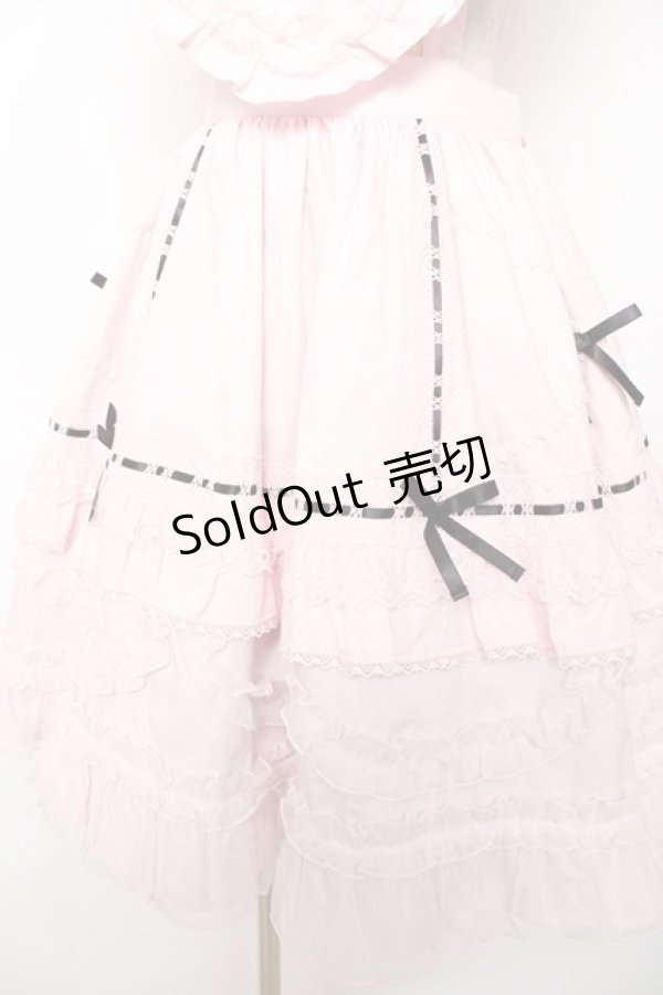 画像4: Angelic Pretty / Heart胸あて付スカート  ピンク Y-25-11-22-210-AP-SK-SZ-ZY (4)