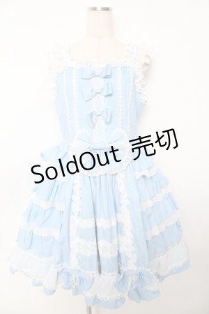 画像: AND ROMEO / 豪華絢爛ジャンパースカート  サックス Y-25-11-22-213-LO-OP-SZ-ZY