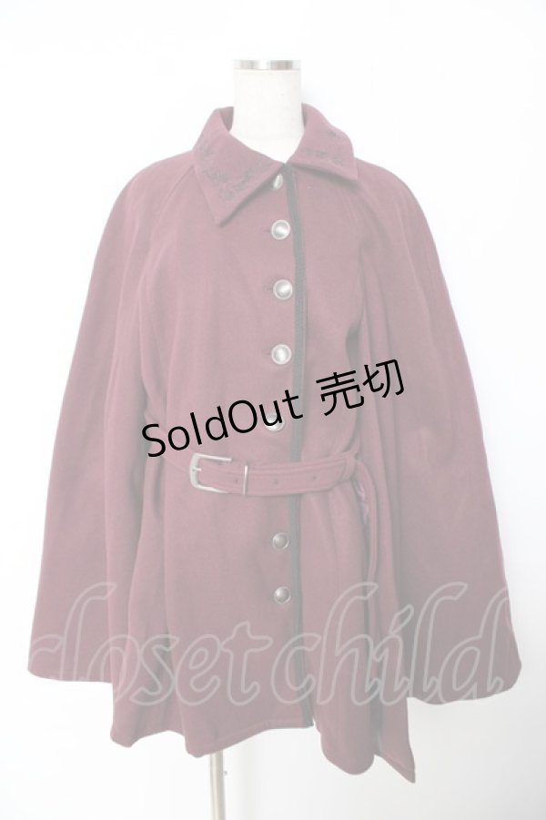 画像1: axes femme / 連釦ケープコート F パープル Y-25-11-22-214-AX-CO-SZ-ZY (1)