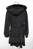画像2: axes femme / 裾レース使いフード付きコート M 黒 Y-25-11-22-218-AX-CO-SZ-ZI (2)