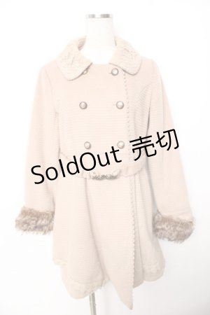 画像: axes femme / レースカラーコート M ベージュ Y-25-11-22-219-AX-CO-SZ-ZY