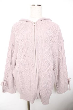 画像: evelyn / ニットパーカー  ピンク Y-25-11-22-224-LO-TO-SZ-ZY