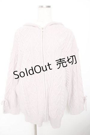 画像: evelyn / ニットパーカー  ピンク Y-25-11-22-224-LO-TO-SZ-ZY