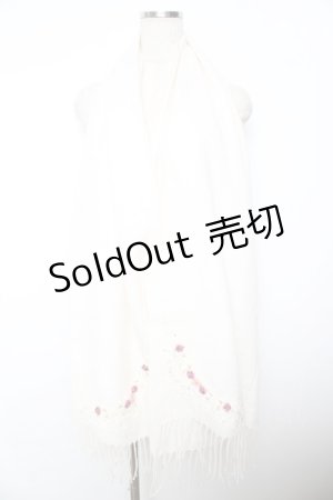 画像: axes femme / ガーデンレース大判ストール F 生成り Y-25-11-22-228-AX-ZA-SZ-ZY